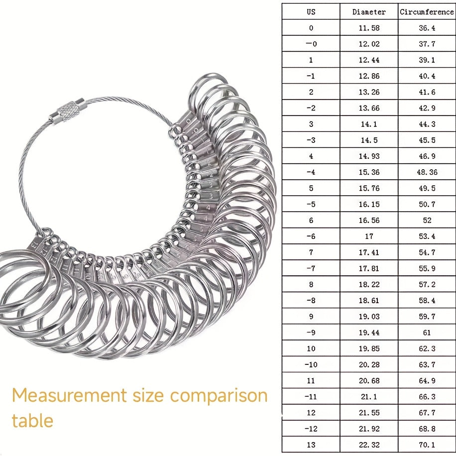 Ring Size Measuring Tool Set, Ring Gauge, Ring Size Tool for Jewelry Size Measurement, 4pcs Set