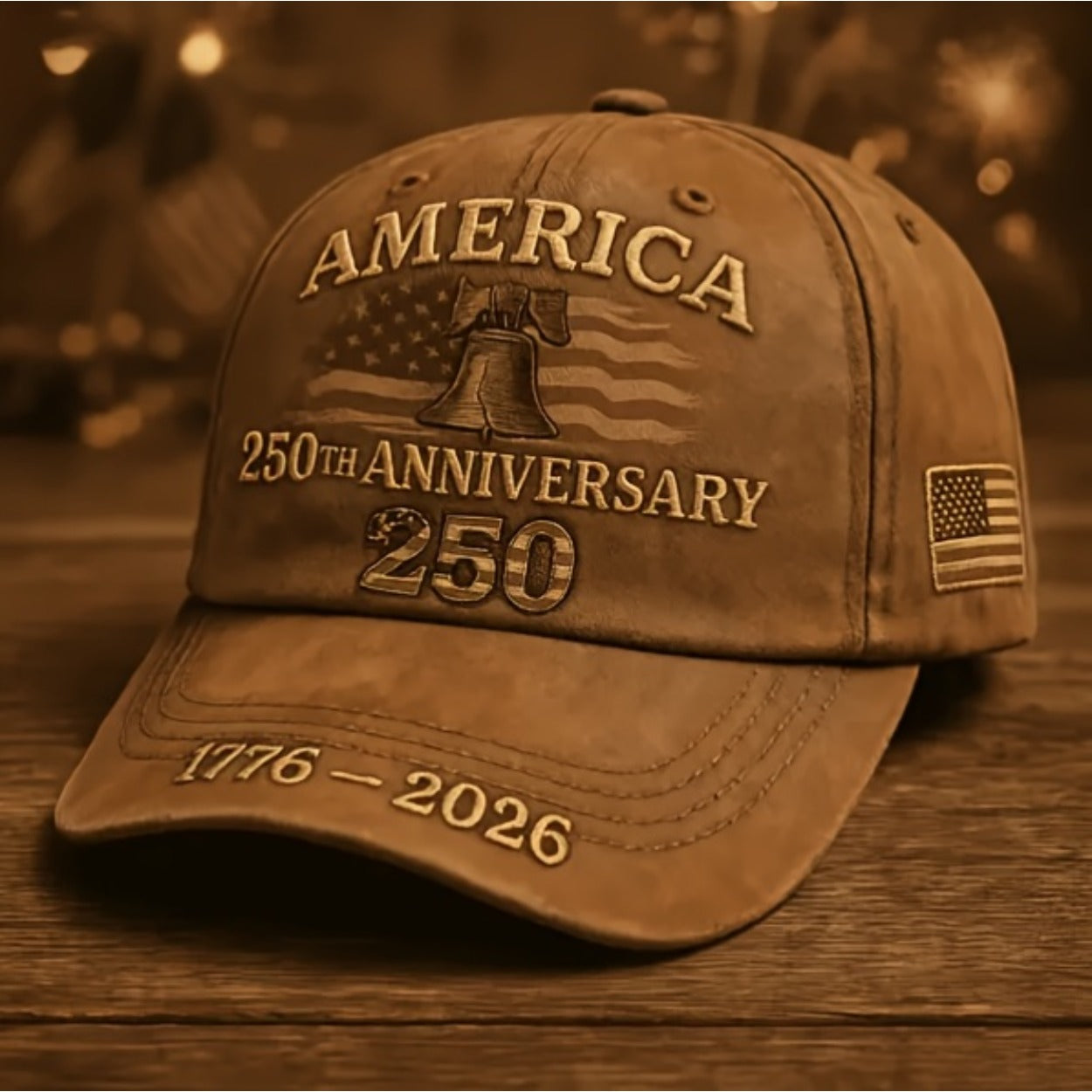 250th Anniversary Patriotic Baseball Cap | USA , Adjustable Retro Embroidered