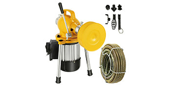 VEVOR Professional Dredge Machine 400W Electric Pipe Plunger Household Sink Sewer Toilet Blockage