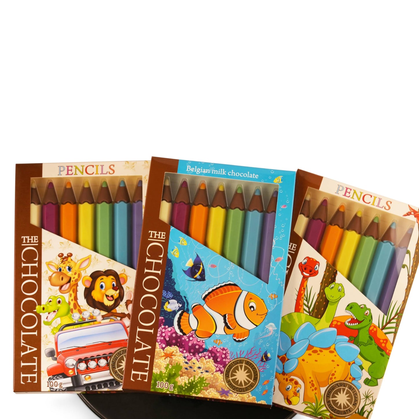 Andy Anand Chocolate Crayon Boxes - 21 Milk Chocolate Pencils Imported from Europe