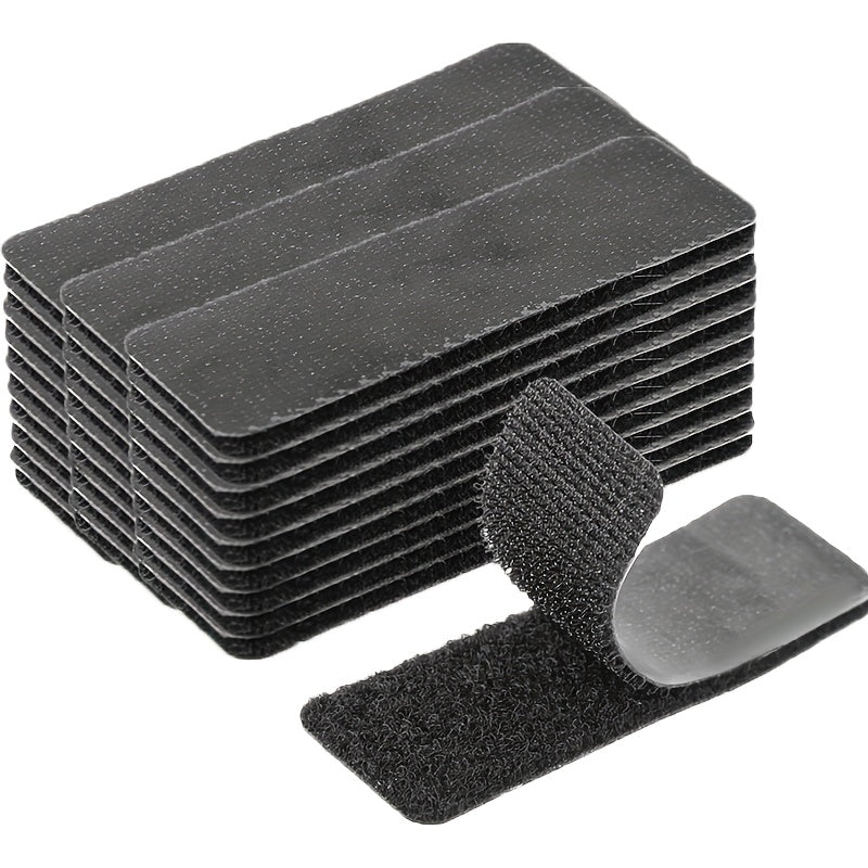 100pcs of Strong Self-Adhesive - 2.76 Inches Black Non-Slip Straps - Removable Without Damage