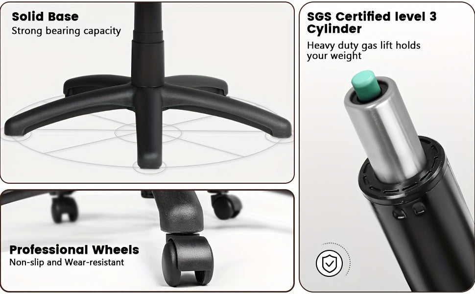 [Big And Tall Executive Chair] 400LBS High Back Ergonomic Adjustable Desk Chair, Faux Leather