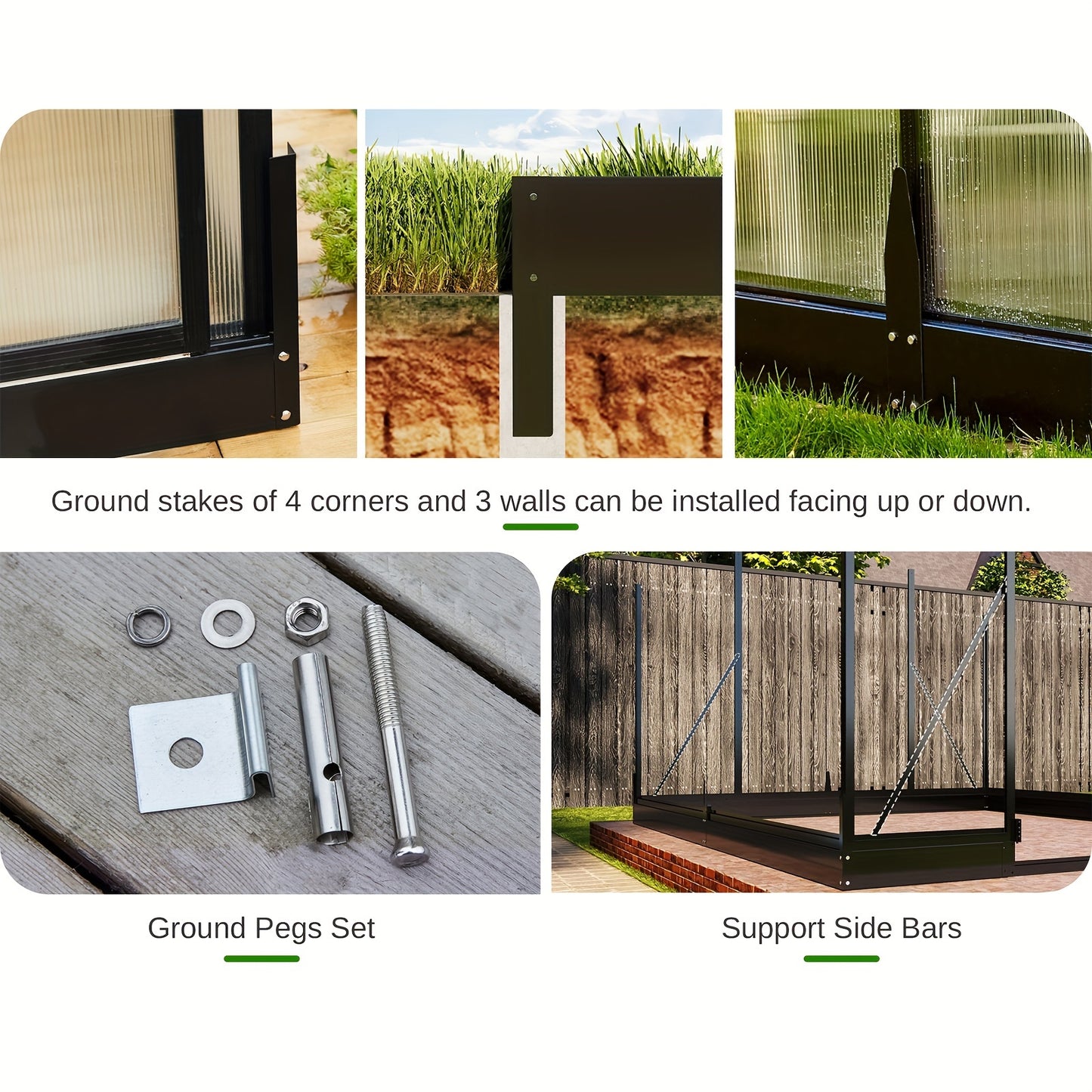 Premium 8x18FT Polycarbonate Greenhouse/Quick-Connect, Aluminum Construction/2 Swing Doors