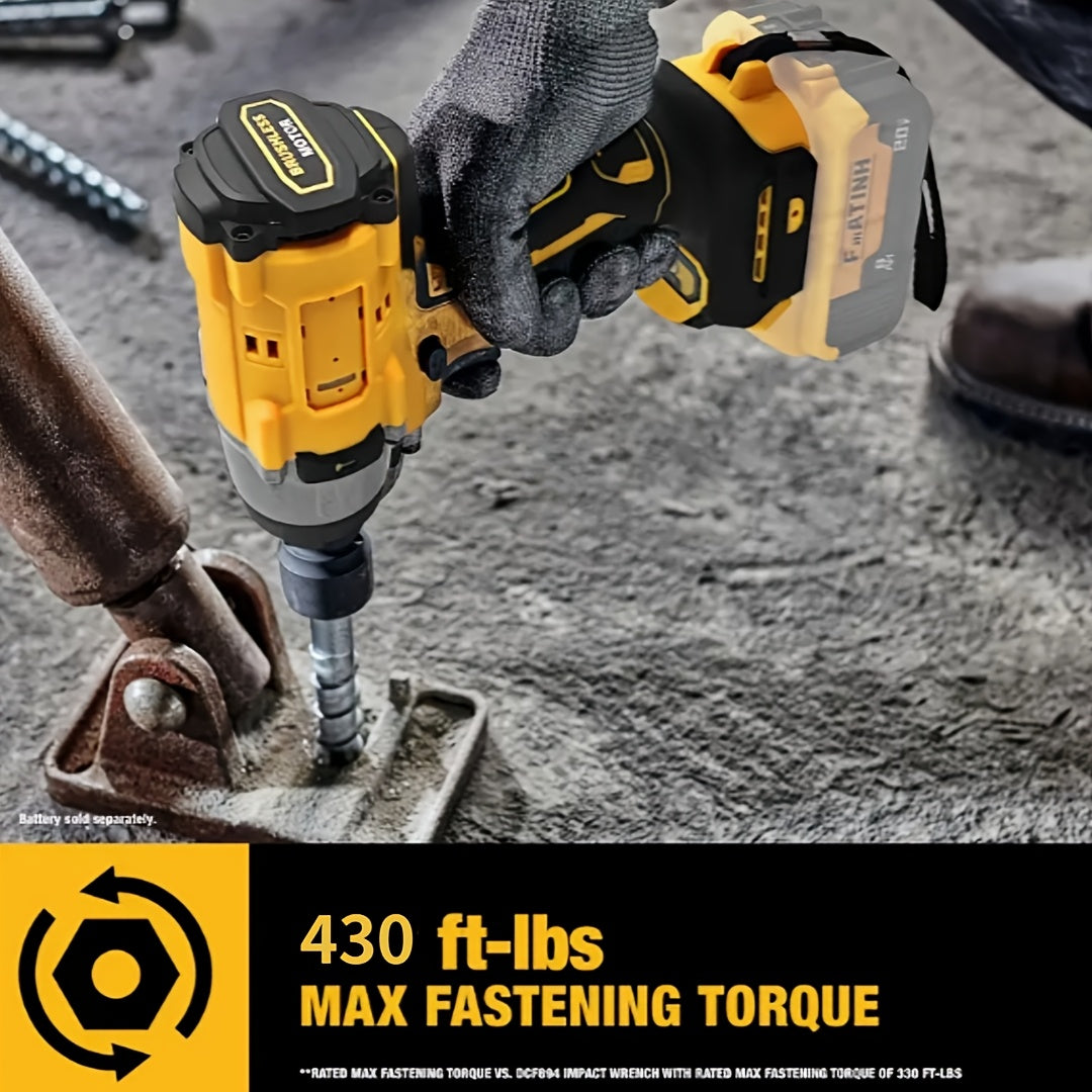 Impact Wrench for Dewalt 20V Battery, Cordless Brushless Impact Wrench (Battery Not Included)