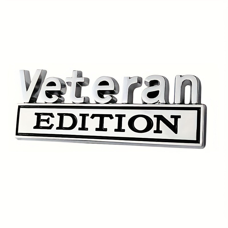 3D Badge Emblem for Veterans - Decal Sticker - Chrome Additions for Universal Vehicles