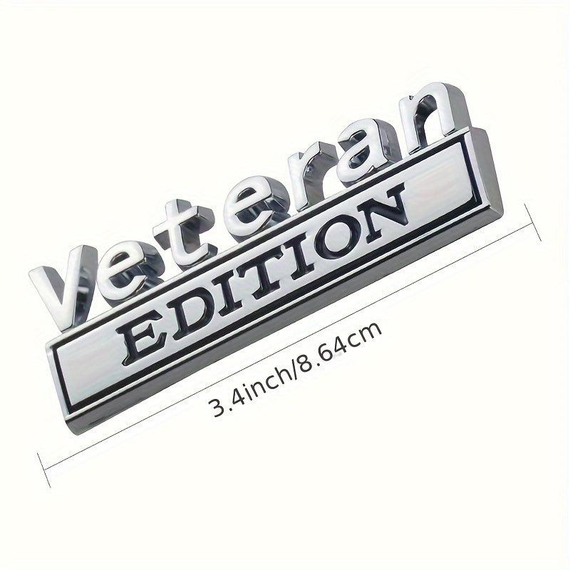 3D Badge Emblem for Veterans - Decal Sticker - Chrome Additions for Universal Vehicles