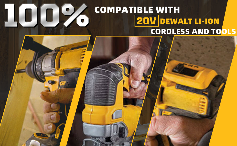 Vanon DCB205 6.0Ah 8.0Ah 12.0Ah 20V Lithium Ion Battery DeWalt DCB200 DCB206-2