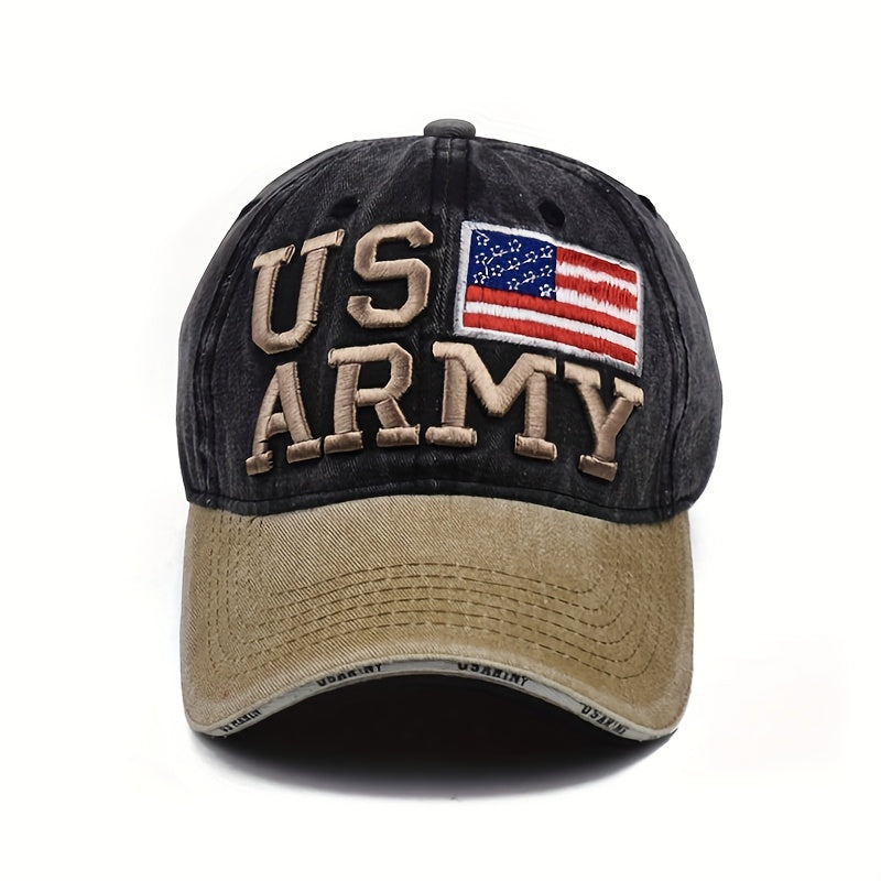 ATHACER US ARMY Embroidered Baseball Cap Lightweight Breathable Adjustable Snap Closure