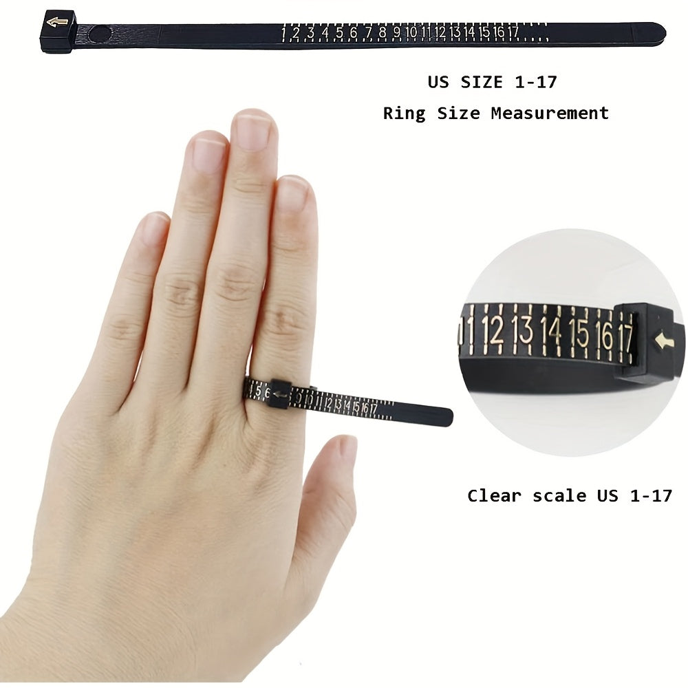 Ring Size Measuring Tool Set, Ring Gauge, Ring Size Tool for Jewelry Size Measurement, 4pcs Set