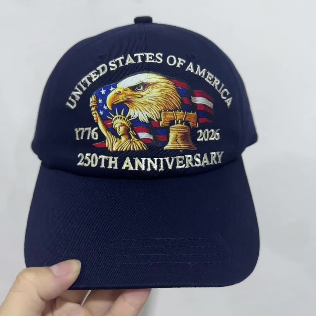 Patriotic Baseball Cap - United States 250th Anniversary Eagle Design - Adjustable Snapback, Lightweight & Comfortable - 250th Birthday of America with Eagle & 1776-2026 Years - Unisex Commemorative Gift for Veterans, History