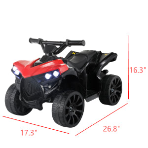 Kids Electric Car, 6V Toddler ATV  Ride-On Toy, 4-Wheel Battery Powered Motorbike/1-6 Years Old