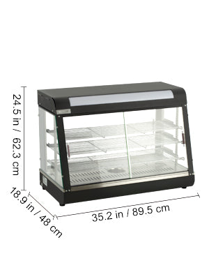 VEVOR Commercial Display Countertop Food/Pastry Warmer w/Temp Display 0.6L Water Tray Stainless