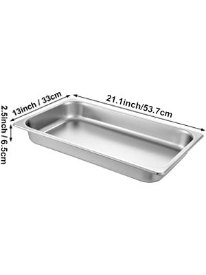 VEVOR Buffet Chafing Dishes 8.5L-20.5L Gastronorm Steam Table Pans Tray Stainless Steel Container