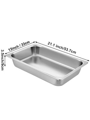 VEVOR Buffet Chafing Dishes 8.5L-20.5L Gastronorm Steam Table Pans Tray Stainless Steel Container