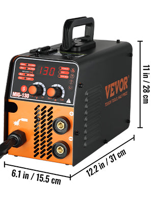 VEVOR MIG Welder 130A Portable Welding Machine 3 in 1 Combo MMA/MIG/LIFT TIG Flux Core Welder