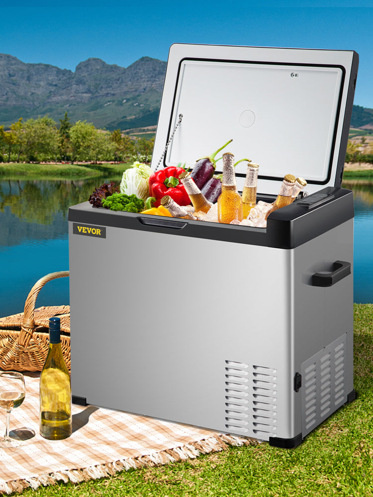 VEVOR 30L 40L 50L Mini Car Refrigerator Portable Small Fridge Freezer 12V/24V DC 110-240 AC Cooler