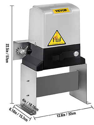 VEVOR Sliding Gate Opener Electric Operator AC600 1400 lbs with 2 Remote Controllers Move Speed 43 ft Per Min