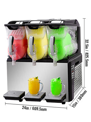 VEVOR 10L 20L 30L Slushie Machine Commercial Ice-Cool Juice Smoothie Slush Maker Frozen Drink