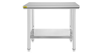 VEVOR Kitchen Work Bench Commercial Catering Worktable w/Undershelf Stainless Steel 330LBS 286LBS