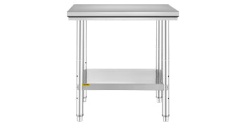 VEVOR Kitchen Work Bench Commercial Catering Worktable/Undershelf Stainless Steel 330LBS 286LBS