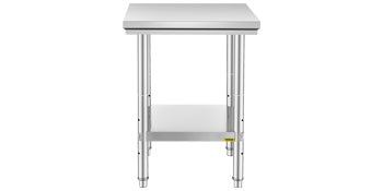 VEVOR Kitchen Work Bench Commercial Catering Worktable/Undershelf Stainless Steel 330LBS 286LBS