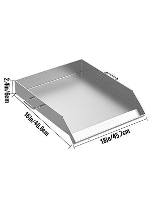 VEVOR Stainless Steel Griddle,18X16 In Universal Flat Top Rectangular Plate - My Store