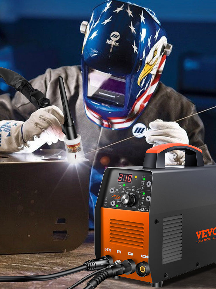 VEVOR 155A 3 in 1 TIG Welder AC110V 3 in 1 Multifunctional HF TIG ARC Clean IGBT Inverter Welding